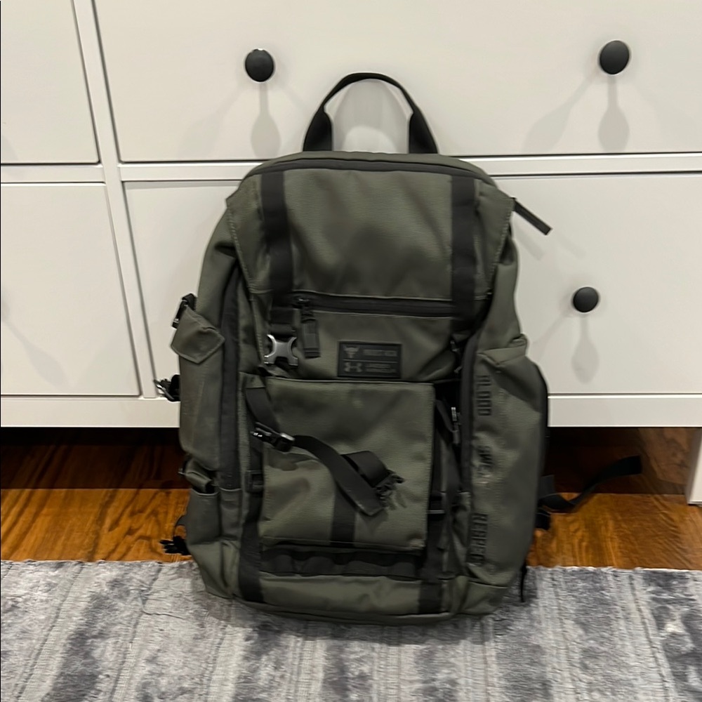 Under Armour Project Rock Hunter Green Laptop Backpack